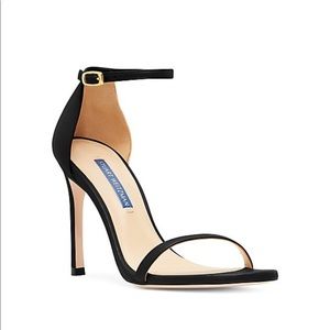 Stuart Wietzman black leather heel